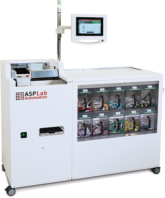 SortPro10 ausgeschnitten SortPro Tubesorter presented from the left