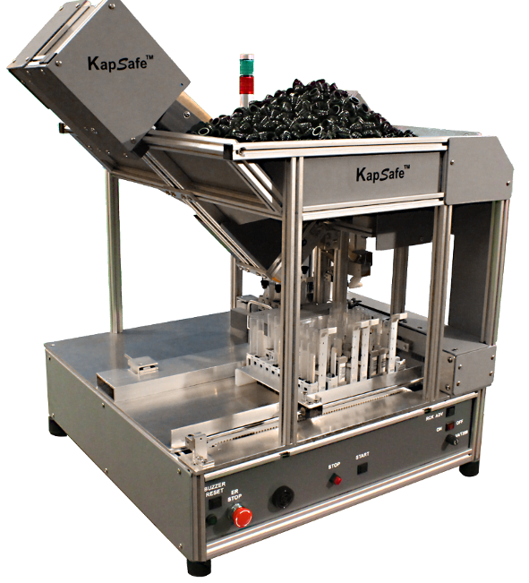 KapSafe Recapper Automated device called KapSafe that recaps blood and urine tubes